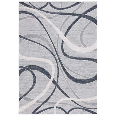 Safavieh 6 ft. 7 in. x 6 ft. 7 in. Odyssey Round Contemporary Round Rug; Grey & Ivory ODY812F-7R
